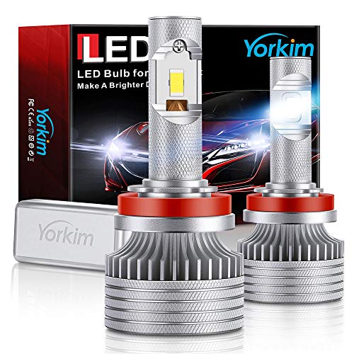 Yorkim H11 Led Headlight Bulbs Canbus Ready 16000LM Bright Headlight LED Bulb H11/H8/H9 Led Waterproof Headlight Bulb with Silent Turbo Cooling Fa Yorkim H11 LED Headlight Bulbs - 50W 20000 Lumens, Iceland | Ubuy