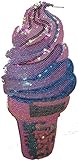 Pink and Blue Ice Cream Cone: Sequin Patch