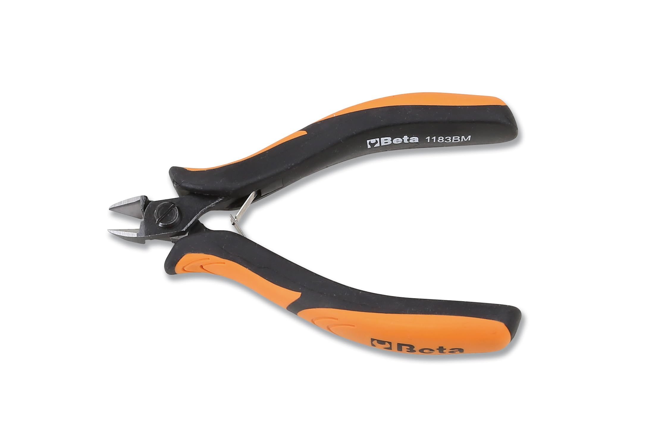 Beta 11830101 Model 1183 BM Diagonal Semi-flush Cutting Nippers, Rounded Tips, Bi-material Handles, 120mm