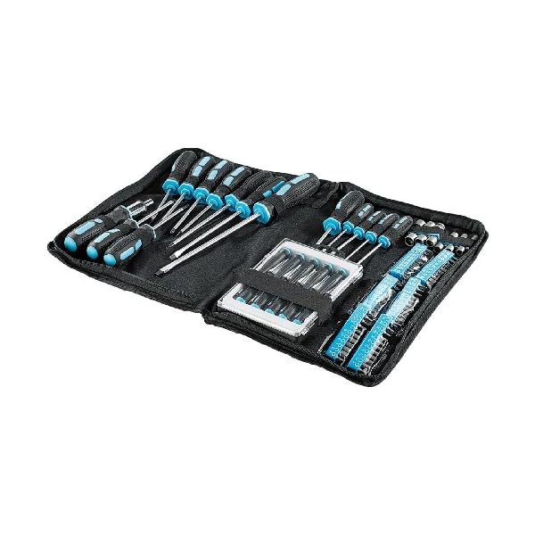 AGT Schraubenzieher Tasche: 100-teiliges Schraubendreher-Set in praktischer Tasche (Werkzeugtasche, Bit, Uhrmacherwerkzeug Sets)