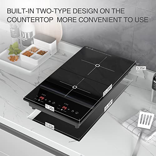 VBGK Double Induction Cooktop, 12 Inch Portable Induction Cooktop with