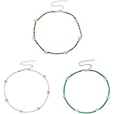 Colorful Sunflowers Beaded Choker Bohemian Daisy Flowers Necklace Handmade Summer Boho Resin Seeds Beads Collar Clavicle Choker Necklaces for Women Vacation Jewelry