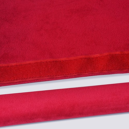 Refrigerator Door Handle Cover Kitchen Appliance Decor Handles Antiskid Protector Gloves for Fridge Oven Keep off Fingerprints,Liquid,Oil Stain,Food Spot,2 pieces (16" 4", Red Plush)
