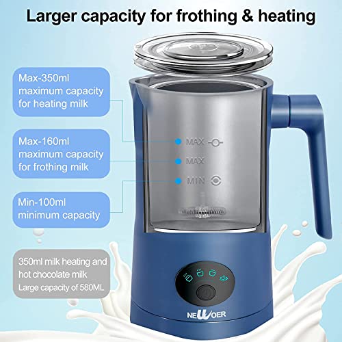 newoer Electric Milk Frother and Warmer, 4 in 1 Automatic Milk Frothers