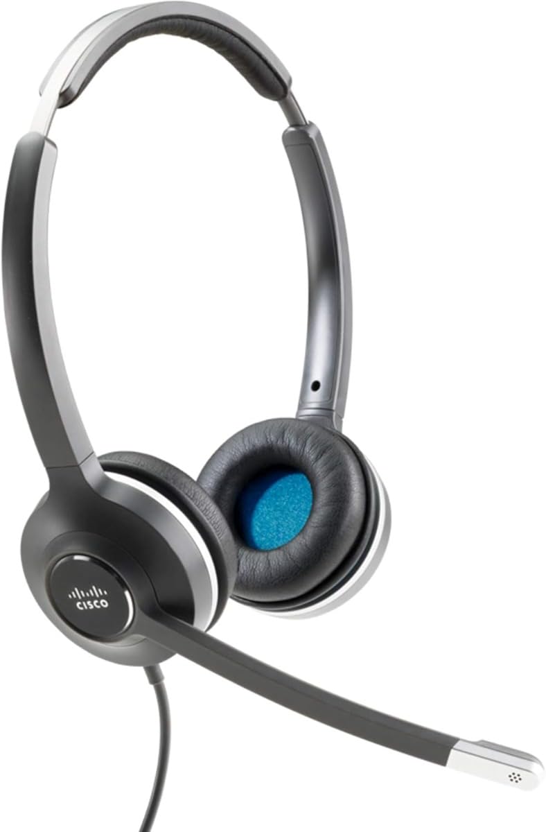 Cisco Headset 532, Wired Dual On-Ear Quick Disconnect Headset with RJ-9 Cable, Charcoal, 2-Year Limited Liability Warranty (CP-HS-W-532-RJ=)