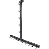 BLUSLM Lat Pull Down Bar Gym Accessory Rack, Lat Pulldown Attachments Cable Attachment Storage Rack for Mag Grip - Home Gym Fitness Heavy Duty A-Frame Stand
