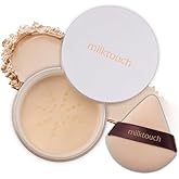 MILKTOUCH Air Blur Rice Setting Powder, Loose & Pressed Face Powder Foundation, Lightweight Vegan, Longwear 24H Blur Waterproof - Translucent