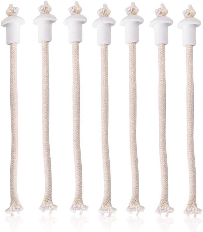 Oil Lamps & Accessories - 7Pcs Heat Resistant Oil Lamp Wick Replacement for Ceramic Holders Torch Wine Bottle Oil Candle Lamp