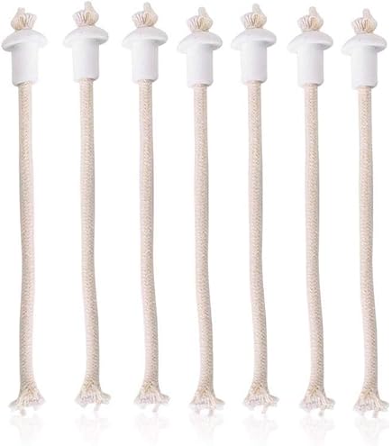 Self-Standing Cotton Wicks For Oil Cups - 50 Pack, 2.5" Large Tabs, No Floater Needed, For Menorah & Shabbat Candles