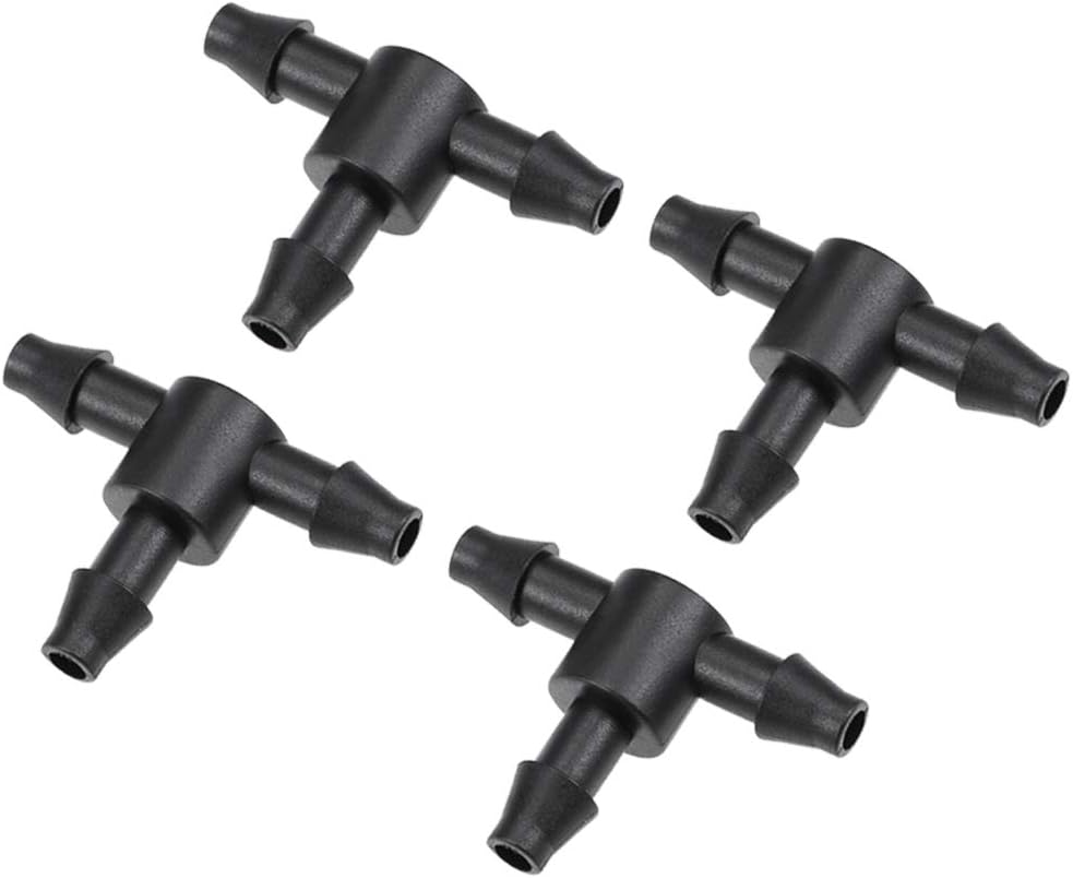 sourcing map Barb Drip Tee Pipe Connector 4/7mm Hose Fitting 3 Way for Garden Agricultural Irrigation System Plastic 25pcs
