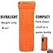 Hikenture Sleeping Pads for Backpacking Ultralight Camping Air Mats with Build-in Pillow(Orange)