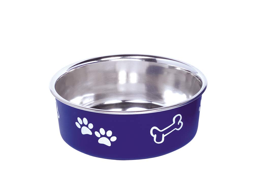 Nobby Fusion Stainless Steel Bowl Non-Slip Blue 13 cm 0.5 Litres
