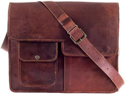 Goatter Genuine Leather Macbook/Laptop 16.5" inch EveryDay Messenger Bag