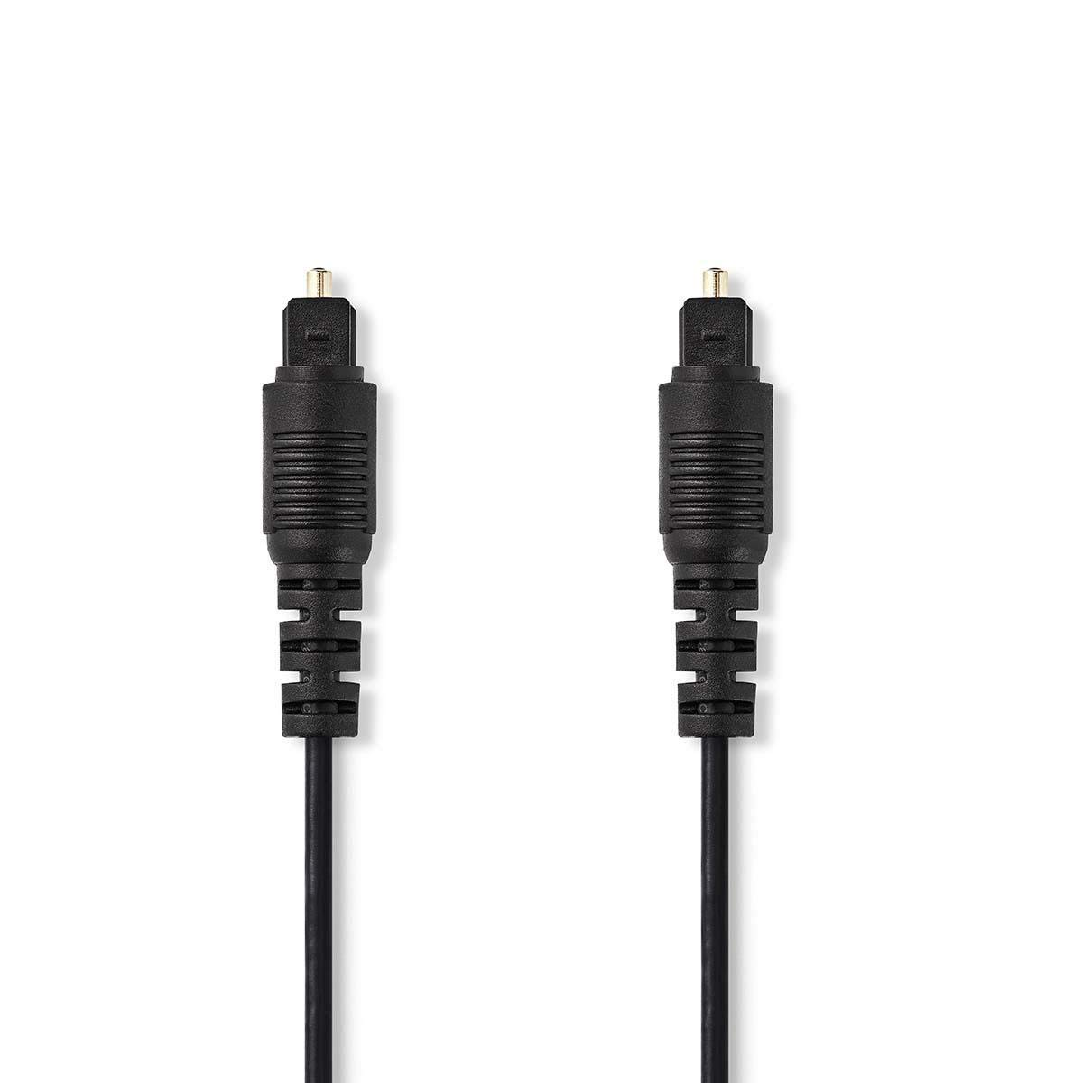 Valueline 2m Toslink Male to Male Digital Audio Cable - Black