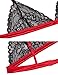 Avidlove Women Bra Lingerie Set Two Piece Lingerie Set Bra and Panty Set, Red, Medium