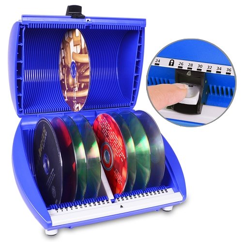 DiscGear Selector 50FX 50-Disc CD Case w/Title Sheet (Blue)