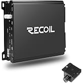 Recoil DI600.1 Class-D Car Audio Mono-Block Subwoofer Amplifier 1200W Max | 2/4 Ohm Stable Mosfet Power Supply Remote Bass Knob