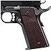 EXEL Cool Hand 1911 Full Size G10 Slim Grips, 3/16 Thin, Big Scoop, Ambi Safety Cut, OPS Texture, These Grips Only Work with Short Bushings, Red/Black, HH1S-J1S-15