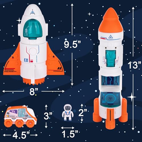 TERRIFI Space Shuttle Rocket Toy for Kids, 5-in-1 Spaceship with Lights, Sounds & Projection, Educational Space Adventure Toy, Ideal for Boys Ages 3-8