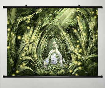 Home Decor Anime Mushishi Ginko Manga Wall Scroll Poster Fabric Painting 23.6 x 17.7 Inches -016