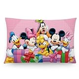 Custom Disney Mickey Mouse Pillowcase Standard Size 20x30 (Two Sides) Cute Design Zippered Pillow Cases Home Decorative