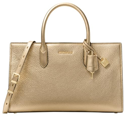 Michael Kors Scarlett Medium Satchel, Gold-Tone Hardware/Pale Gold