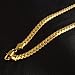 Fashion 18K Gold Plated Stainless Steel Flat Necklace Chain Women Men Jewelry