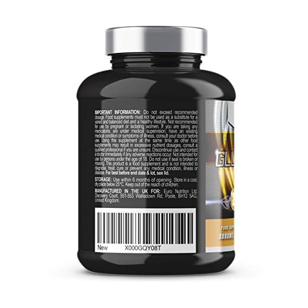 Iron-Labs-Nutrition-Glutamine-500mg-x-240-Tablets-L-Glutamine-Supplement-with-240-Vegetarian-Tablets Glutamine - 3000mg L Glutamine Per Serving - Enhanced with D3 & B12 - Vegan and Vegetarian L-Glutamine (240 Tablets - 40…