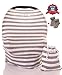 TOMENGBEIAABBCC Nursing Breastfeeding Cover Scarf by ERT - Baby Car Seat Canopy, Shopping Cart, Stroller and Car seat Cover. Baby Socks Included