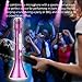 1byone Wireless Microphone Speaker for Karaoke with Bluetooth, TF / Micro SD Card Support, LED Lights, Echo Voice Effects, and Integrated Battery - Pink