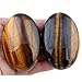 Rockcloud Oval Worry Stones,Palm Pocket Energy Stone,Healing Crystal with Velvet Bag,Tiger's Eye