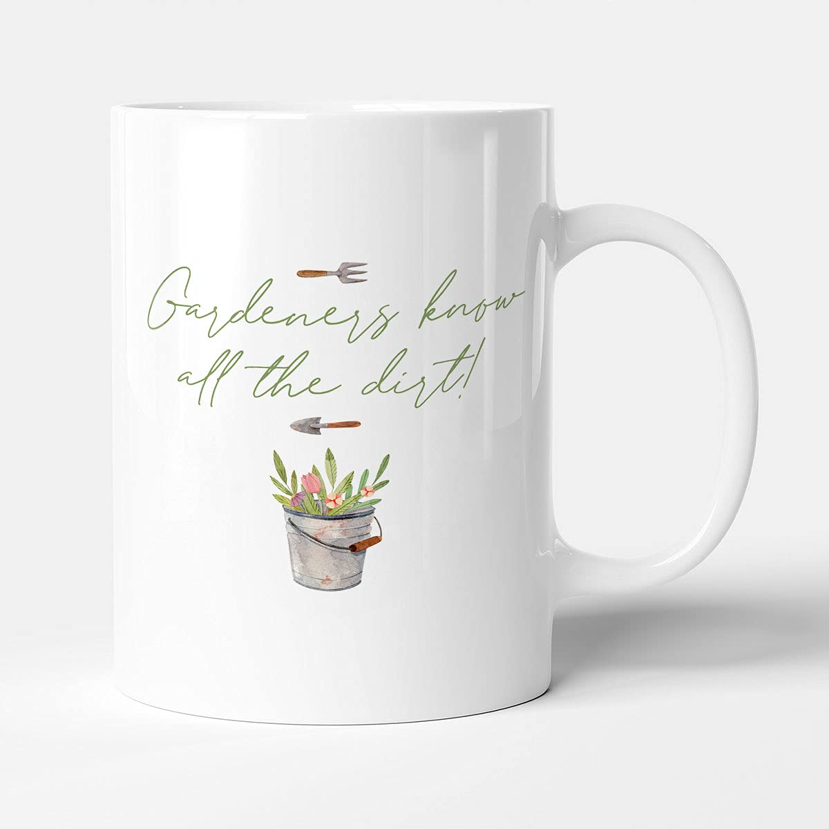 Victorian Printing Co - Gardeners Know All The Dirt - Gardening Gift Mug, Ceramic, 11fl.oz.