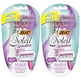 BIC Soleil Glow Women's 3-Blade Disposable Razor, 3 Count - Pack of 2 (6 Razors)