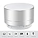 Elemusi Bluetooth Speaker,Portable Stereo Outdoor Speaker,Mini Wireless Speaker with HD Audio and Enhanced Bass, Built-in-Mic Speakerphone, FM Radio and TF Card Play Music (Silver)