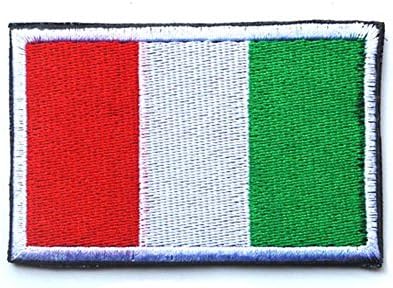 Embroidery Each Country's Flag Patch (3''X2'', Italy)