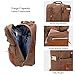WITZMAN Men Canvas Backpack Large Travel Backpack Rucksack Casual Daypack Duffel Laptop Bag 6617 (23 inch, Brown)