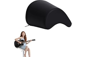 HOSASSPER Guitar Cushion PU Leather Cover Support Pad for Acoustic, Electric & Bass Guitars - Leg Rest & Leg Pad for Guitarists, Classical & Musical Instrument Accessories