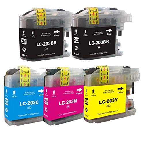 2-Pack LC203XL Black Ink Cartridges – For Brother MFC-J460DW, J480DW, J485DW, J680DW, J880DW, J885DW