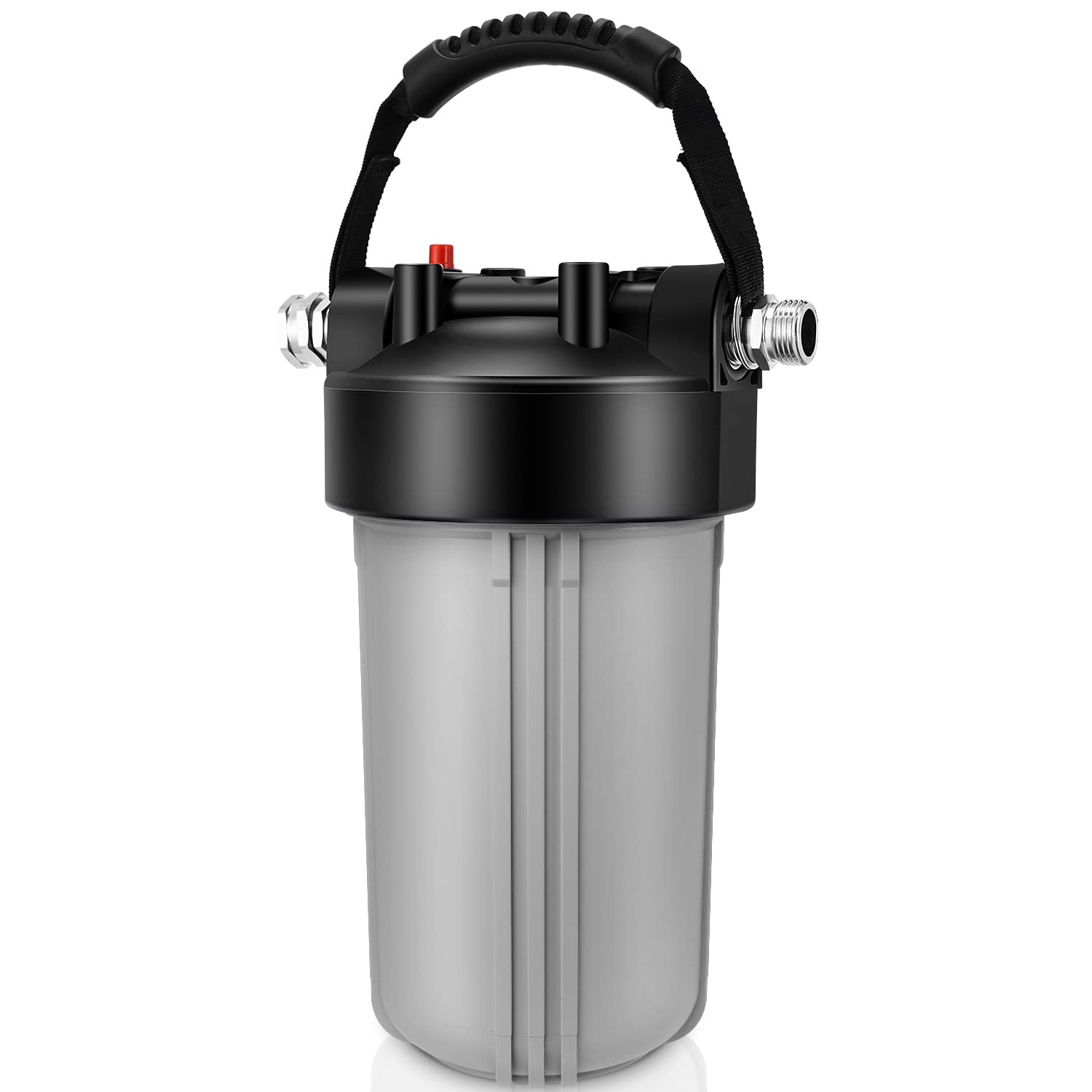 Photo 1 of ***MISSING INLET VALVE*** Kintim RV Water Filter System, Clog-Resistant Inline Water Filter with Brass Threads, 5-Stage Filtration in One NSF-Certified 4.5x10 Inches ACF Cartridge, Max 90 PSI Pressure Resistance