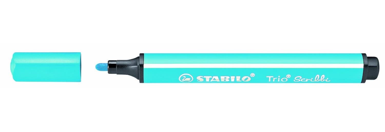 STABILO Scribbi Spring Loaded Fibre Tip Nib Marker - Light Blue
