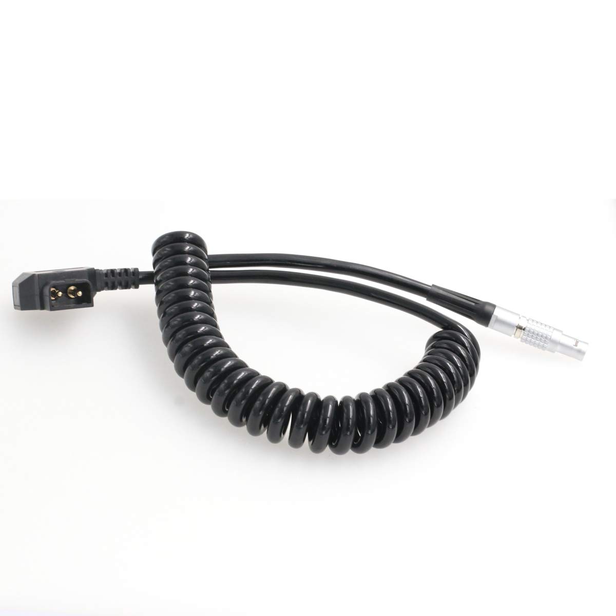 Enovic Dtap to 0B 2 Pin Male Power Adapter Coiled Cable for Anton Bauer to Teradek Bond