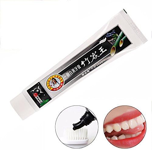 Pantora Charcoal Toothpaste Activated Bamboo Charcoal Teeth Whitening - Best Natural Black Tooth Paste Kit - Eliminate Bad Breath - Removes STAINS -MINT FLAVOR All Natural ,3.70oz 100g (Bamboo)
