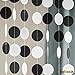 Bobee Black and White Paper Garland Party Decorations, 14 feet pre-Sewn Single Strand of 58 dots