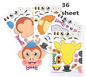 amazoncom bnd top 36 make a zoo animals sticker sheets great zoo