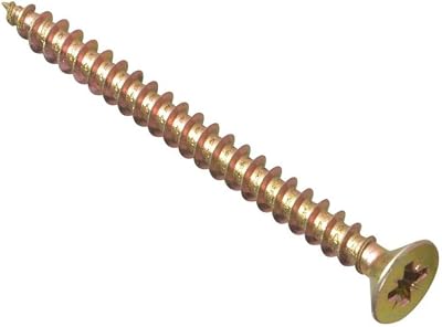 ForgeFix Multi-Purpose Single Thread Screws 6.0 x 60mm Zinc Yellow Box 100