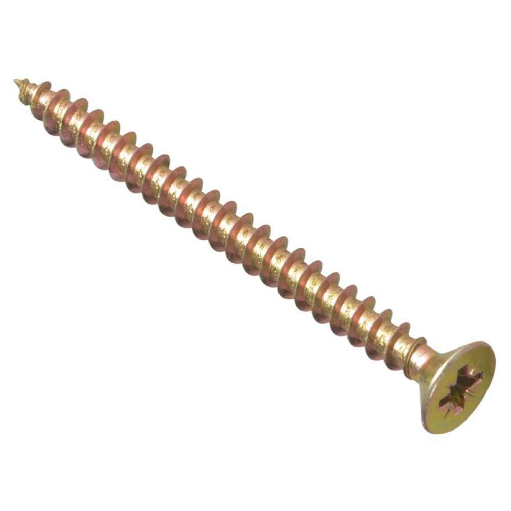 ForgeFix Multi-Purpose Single Thread Screws | 6.0 x 60mm | Zinc Yellow Passivated | Box 100 โ image 1