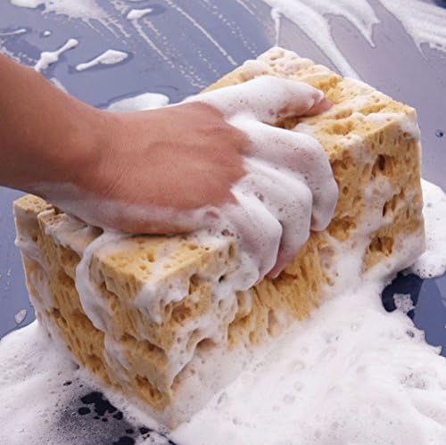 GH8 Cellulose Large-Use Sponge, Car Wash, Kitchen, Cleaning Sponge, Length 8.2 inches, Width 4.3 inches, Height 3.5 inches, Yellow, Environmentally Safe 100% Biodegradable (2)
