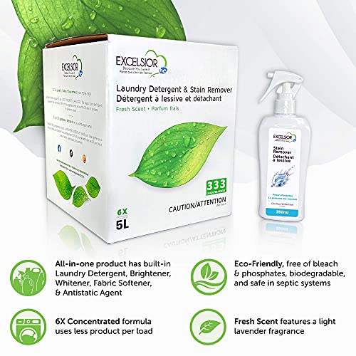 Excelsior HE Concentrated Liquid Laundry Detergent with Stain Remover