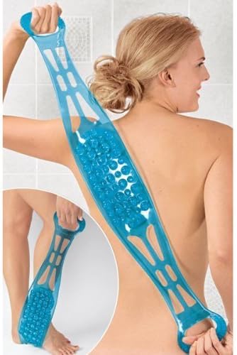 Dual Sided Back Scrubber & Massager Foot/Sole Cleaner Shower Bath Belt