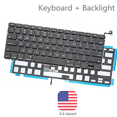 BESTeck Backlight A1278 Keyboard Replacement with Backlit for MacBook Pro 13" 2009-2015 Years US Layout MD313 MD314 MC374 MC375 MB466 MB467 MC700 MC724 MB990 series Laptop (1 Year Warranty)